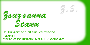 zsuzsanna stamm business card